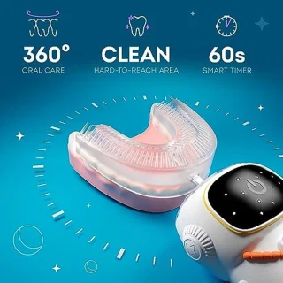 Elektrische 360° u-vormige tandenborstel voor kinderen 2-7 jaar