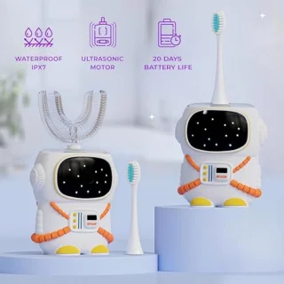 Elektrische 360° u-vormige tandenborstel voor kinderen 2-7 jaar