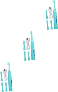 Elektrische kindertandenborstel 3 sets blauw
