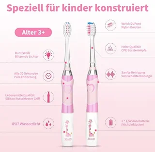 Elektrische Kindertandenborstel 4 Zachte Borstelkoppen