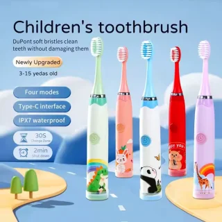 Elektrische Kindertandenborstel Sonisch USB Oplaadbaar Cartoon Design