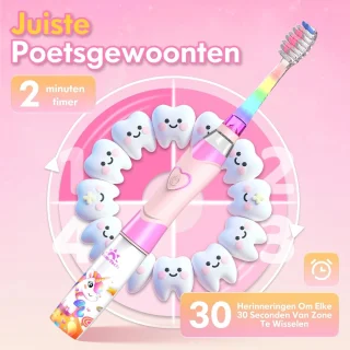 Elektrische kindertandenborstel sonische junior borstel roze