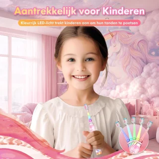 Elektrische kindertandenborstel sonische junior borstel roze
