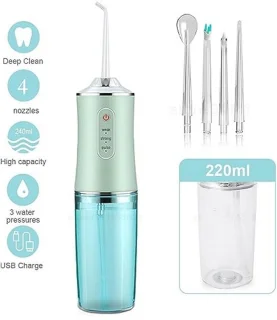 Elektrische monddouche 220 ml - waterflosser (groen)