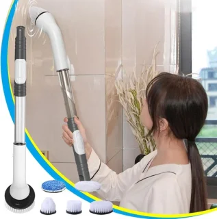 Elektrische schrobber badkamer borstel wit