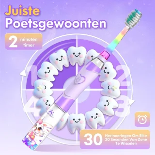 Elektrische sonische junior tandenborstel voor kinderen