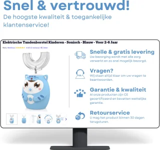 Elektrische Sonische Kindertandenborstel Blauw 7-15 Jaar