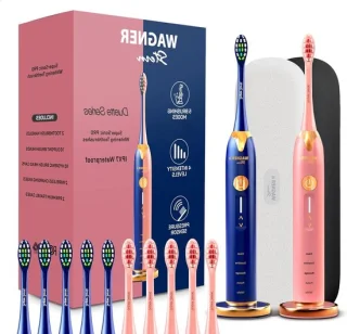 Elektrische sonische tandenborstel roze blauw