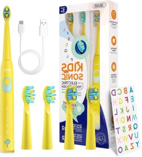 Elektrische sonische tandenborstel voor kinderen - geel