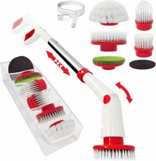 Elektrische Spin Scrubber rood