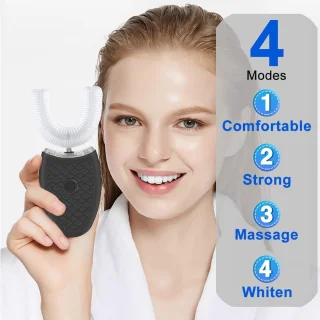 Elektrische Tandenborstel 2-in-1 + Whitening Kit Zwart