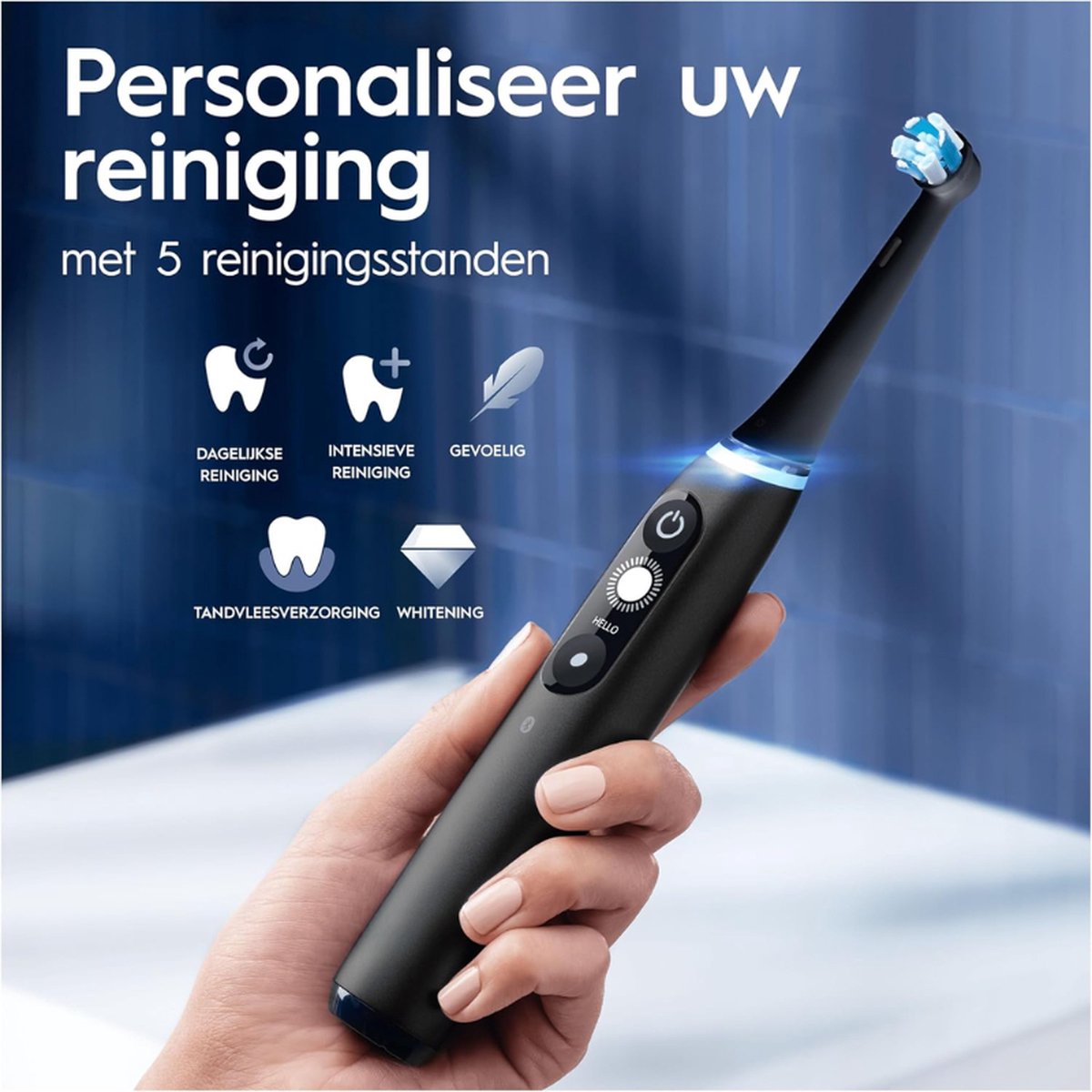 Elektrische Tandenborstel Bluetooth Zwart 2 Borstels Reisetui