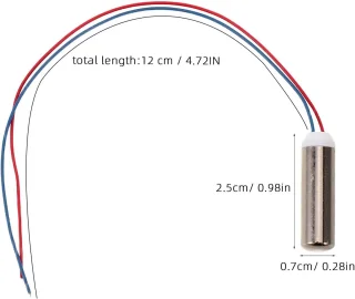 Elektrische Tandenborstel Motor - Micro Vibratiemotor - Schoonheidsapparaten Reparatie - Waterdicht Ontwerp - 2.5 cm - Zilver