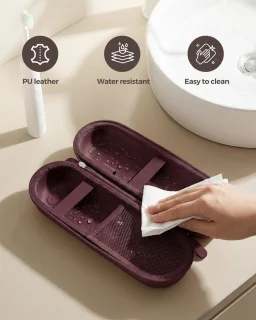 Elektrische tandenborstel reiszak in plum-kleur