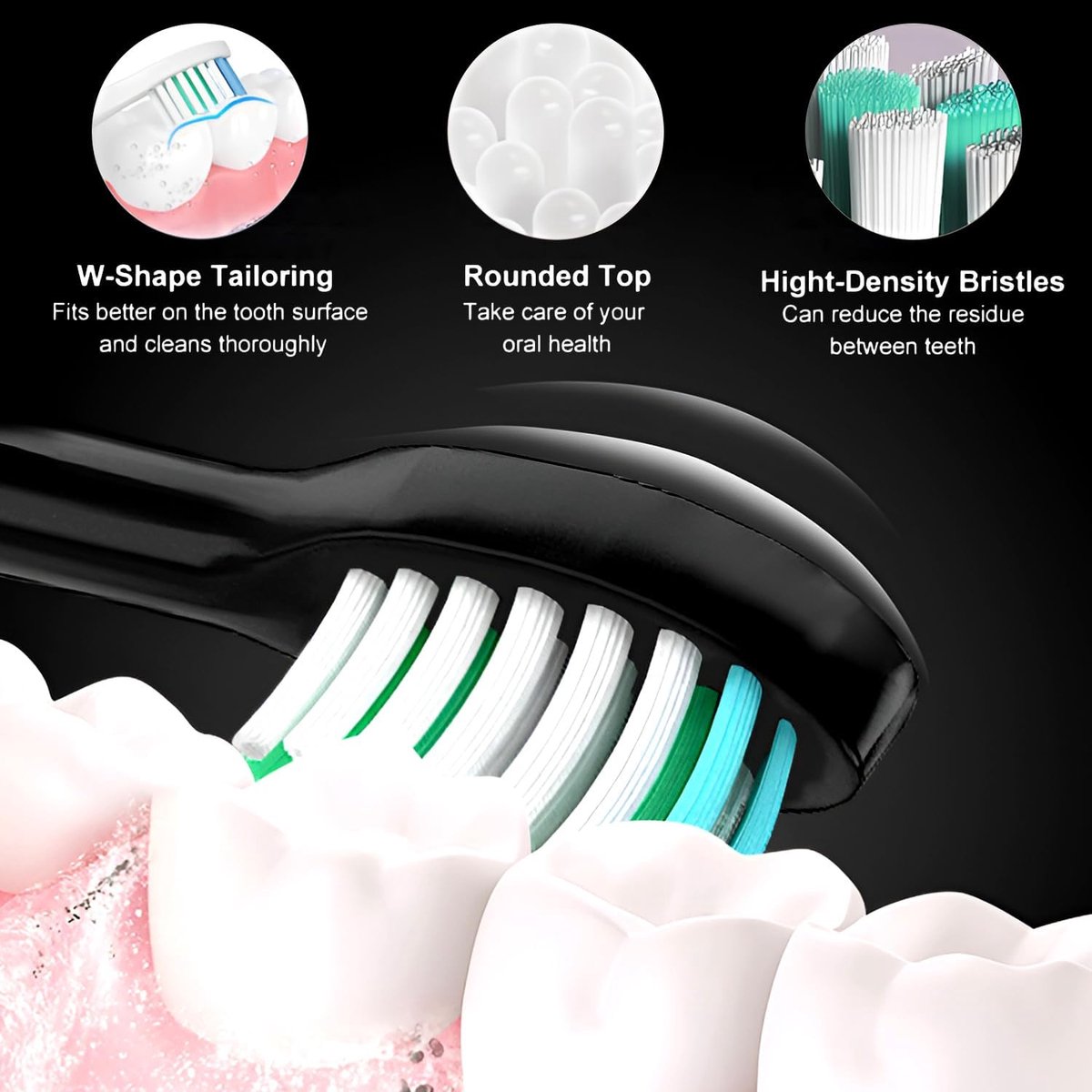 Elektrische tandenborstel Sonic Ultra Whitening met 8 opzetborstels en reisetui