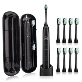 Elektrische tandenborstel Sonic Ultra Whitening met 8 opzetborstels en reisetui