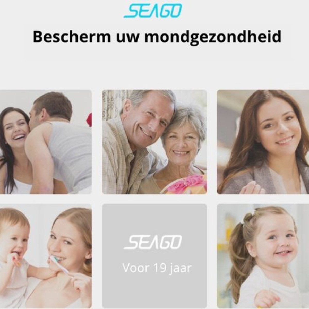 Elektrische Tandenborstel Sonisch met 8 Opzetborstels