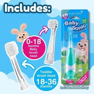 Elektrische tandenborstel voor baby's en peuters met zachte borstel