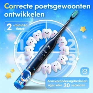 Elektrische tandenborstel voor kinderen – sonische kindertandenborstel – blauw