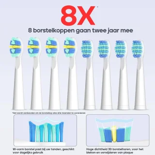 Elektrische Tandenborstel voor Volwassenen (Zwart)