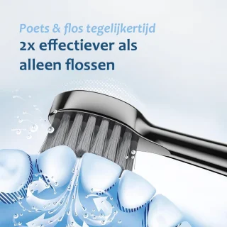 Elektrische Tandenborstel Waterflosser 2-in-1 Zwart 500ml