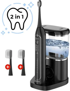 Elektrische Tandenborstel Waterflosser 2-in-1 Zwart 500ml
