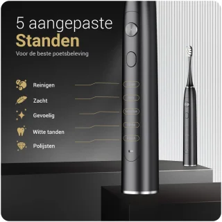 Elektrische Tandenborstel Zwart met Reisetui