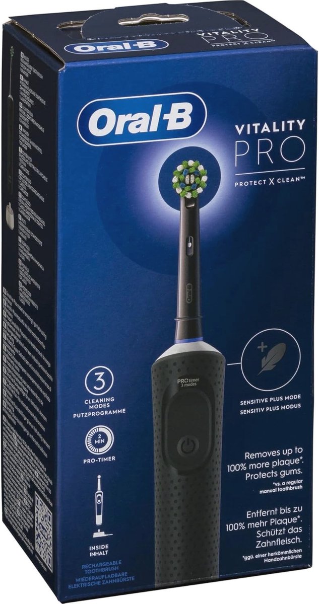 De Elektrische Tandenborstel Zwart Oplaadbaar in één oogopslag