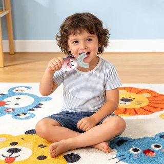 Elektrische u-vormige tandenborstel voor kinderen - blauw