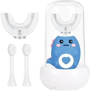 Elzusha kinder elektrische tandenborstel 360° U-vorm blauw