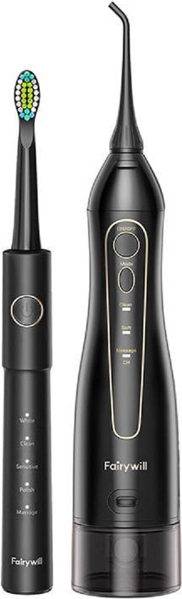 FairyWill Sonic tandenborstel FW-5020E + FW-E11 zwart
