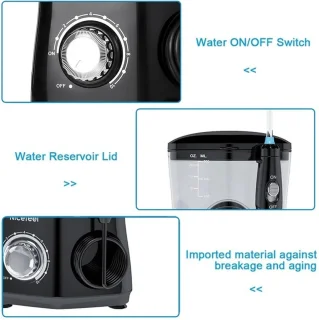Flosapparaat Waterflosser Zwart 7 Opzetstukken