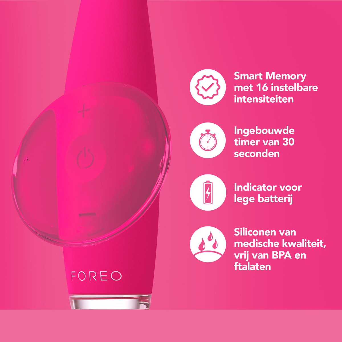 FOREO ISSA 3 Fuchsia Elektrische tandenborstel met 2 hybride koppen