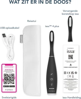 FOREO issa 4 plus sonische elektrische tandenborstel set black