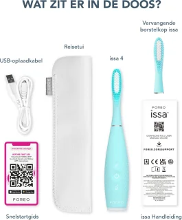 FOREO ISSA 4 Sonische Elektrische Tandenborstel Artic Blue met Extra Borstelkop