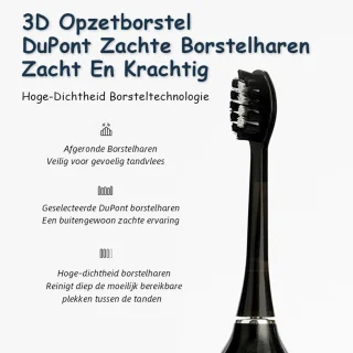 Gloovon Elektrische tandenborstel Zwart