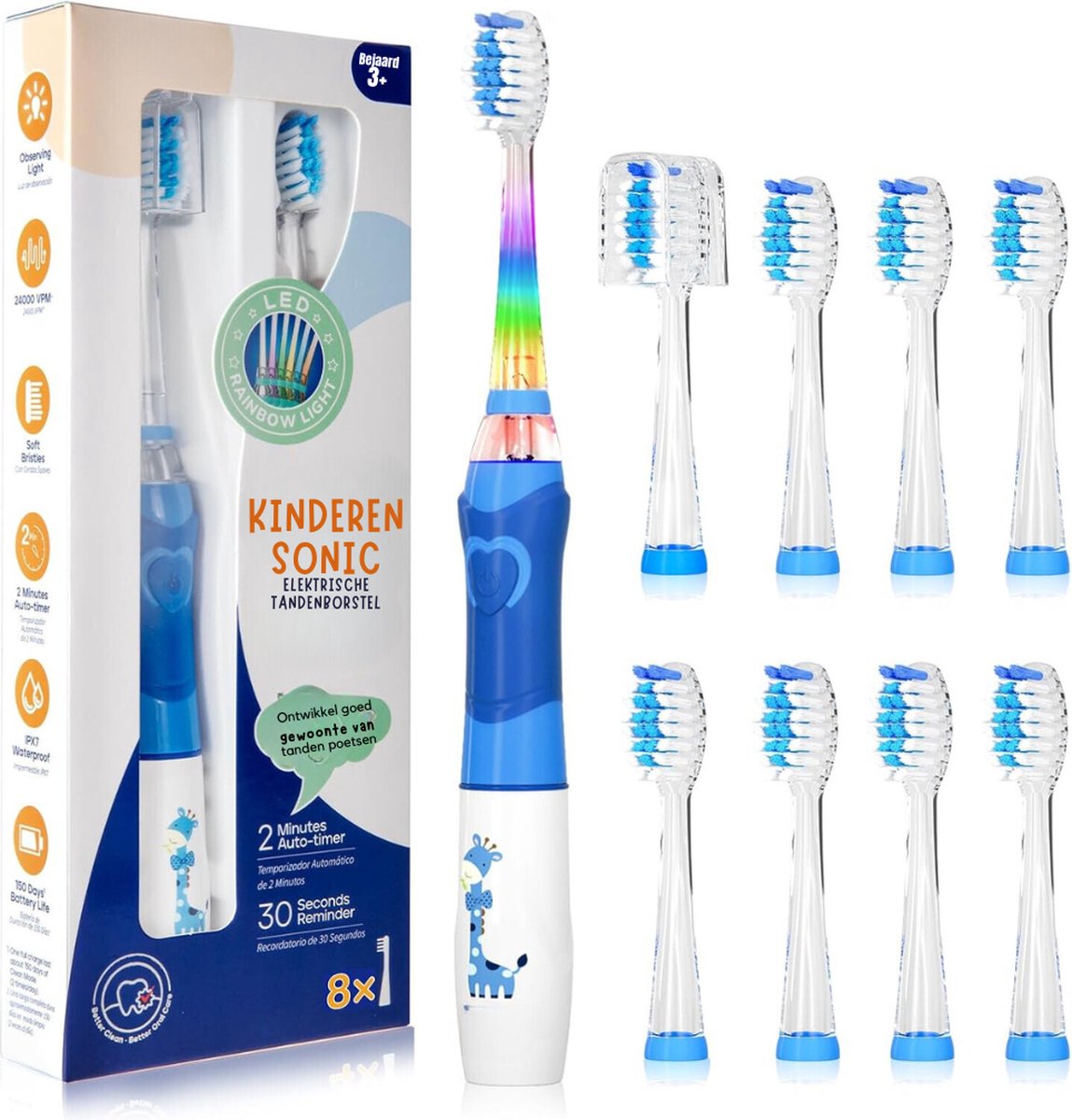 Goodivery Elektrische Kindertandenborstel Blauw