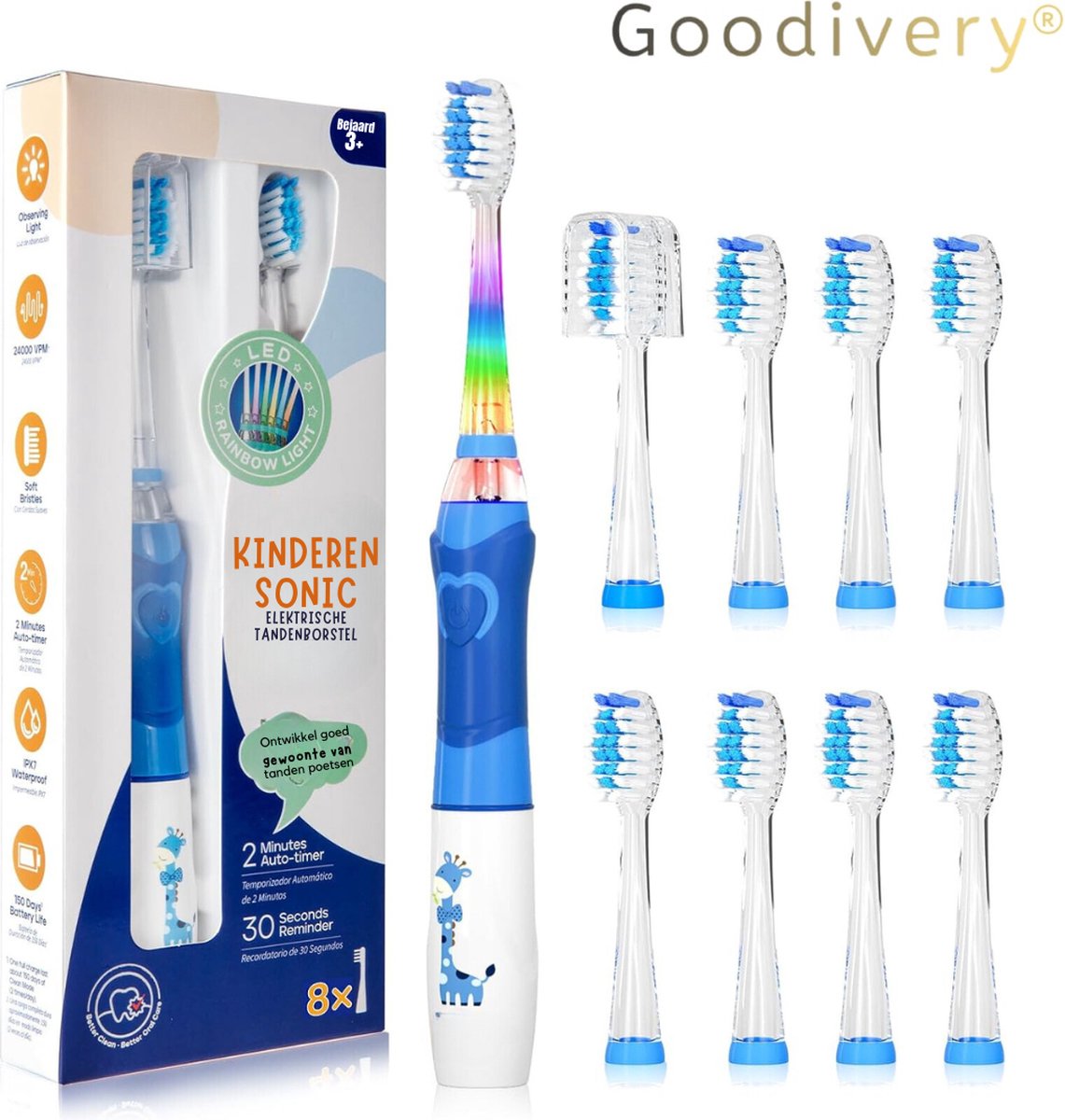 Goodivery Elektrische Kindertandenborstel Blauw