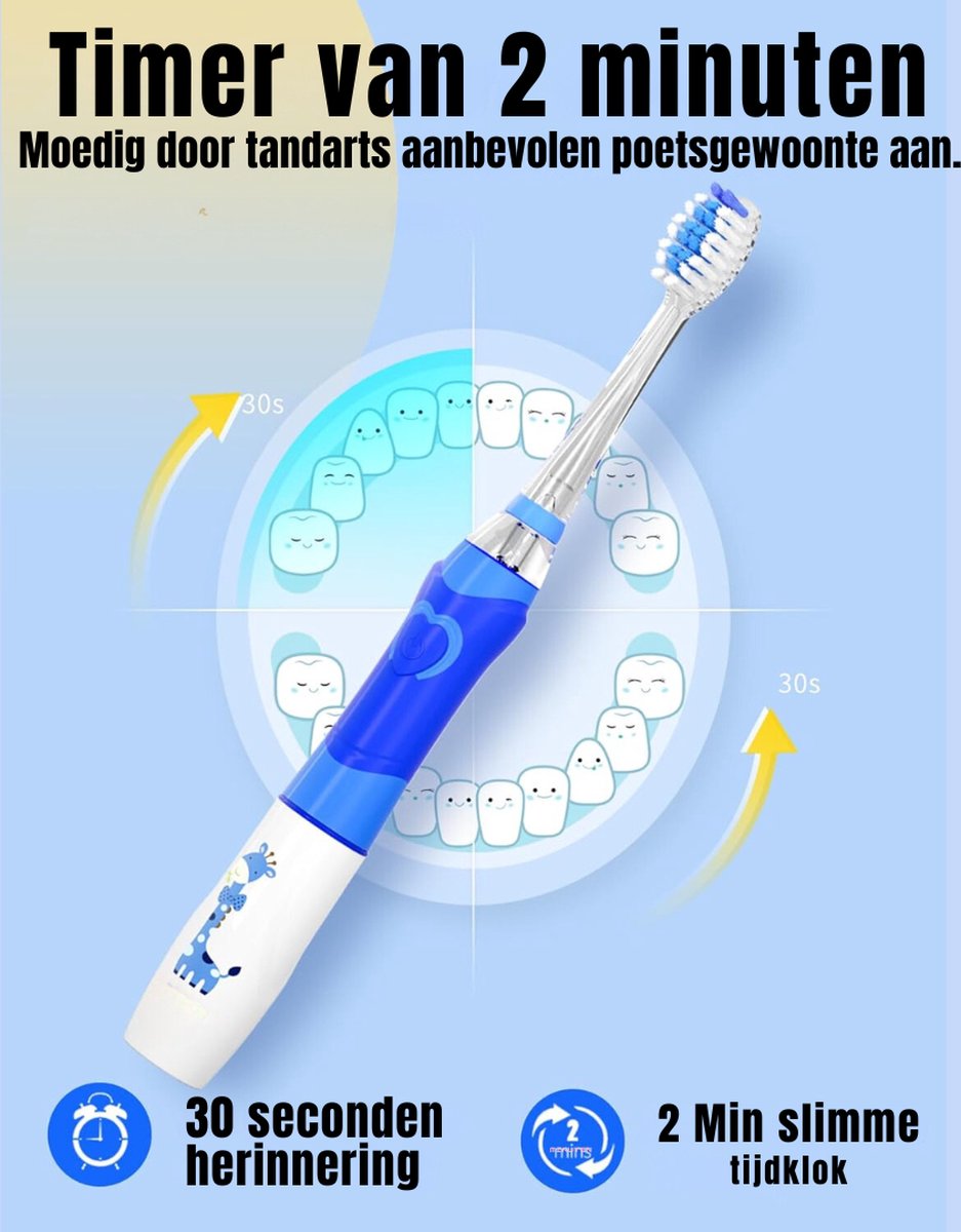 Goodivery Elektrische Kindertandenborstel Blauw