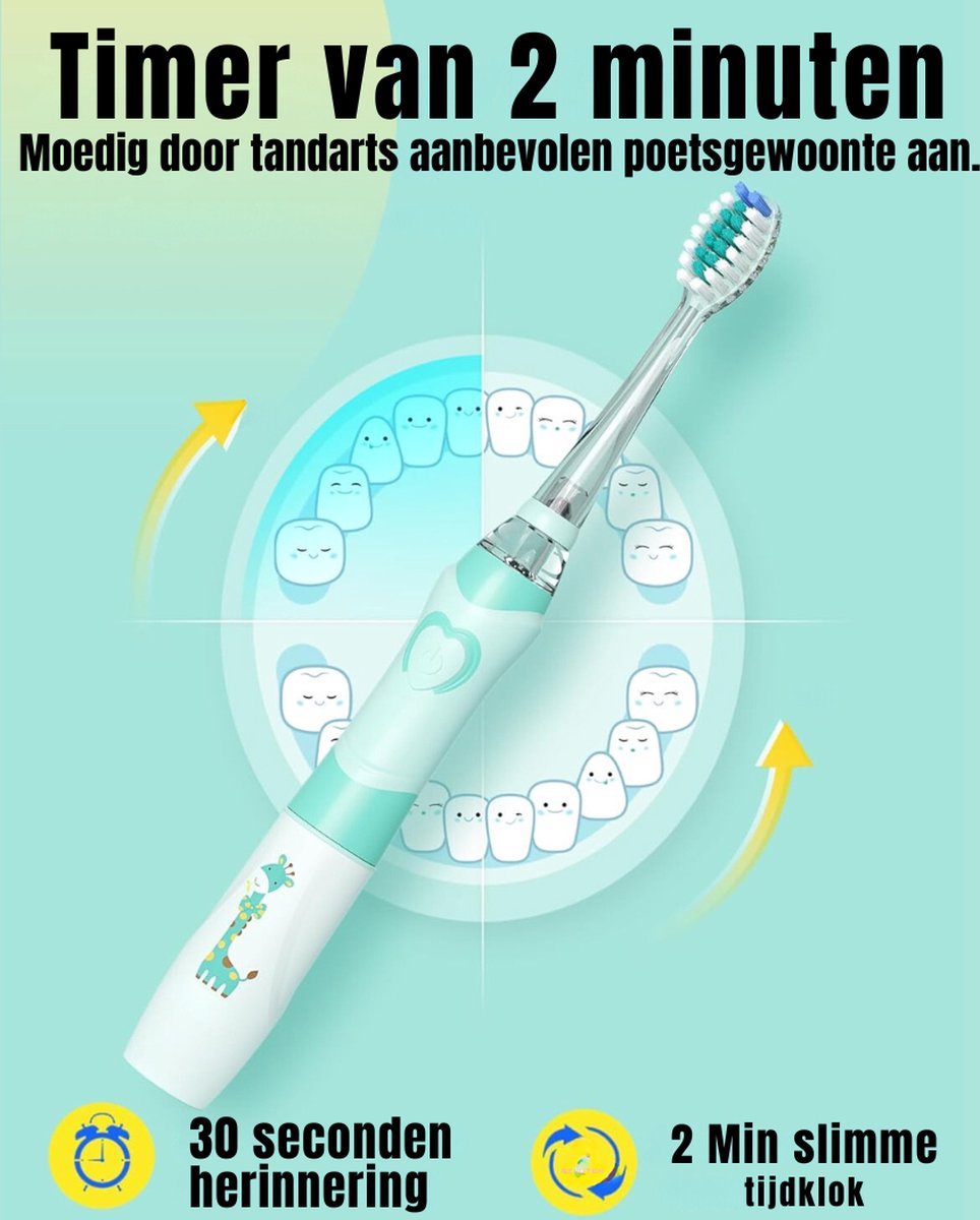Goodivery Elektrische Kindertandenborstel Groen