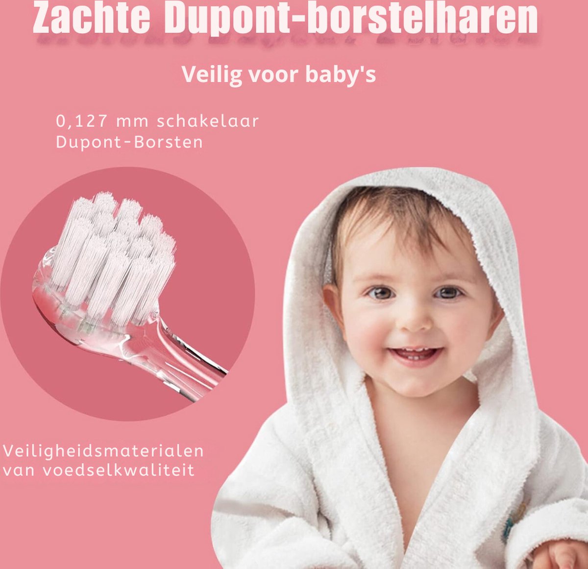 Wat vinden we goed aan de Goodivery Kinderelektrische Tandenborstel Roze