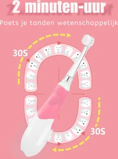 Goodivery Kinderelektrische Tandenborstel Roze