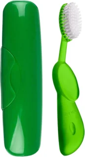 Grote handtandenborstel zacht - groen