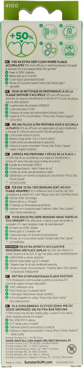 GUM Sonic Daily Elektrische Tandenborstel Wit