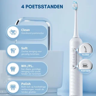 HAIDU 3 in 1 Elektrische Tandenborstel Premium Bundel Wit