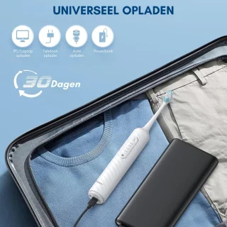 HAIDU Elektrische Tandenborstel 3-in-1 Standaard Plus Bundel Wit