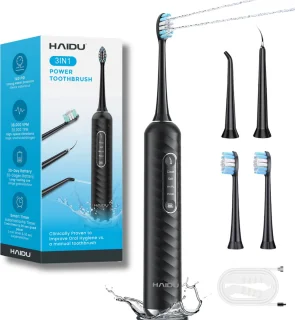 HAIDU Elektrische Tandenborstel 3-in-1 Zwart