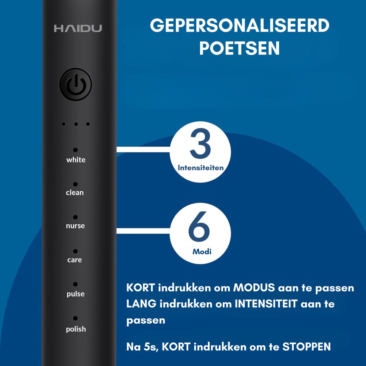 HAIDU Elektrische Tandenborstel en Flosser Zwart