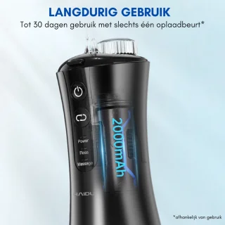 HAIDU Elektrische Tandenborstel en Pro Flow Waterflosser Zwart