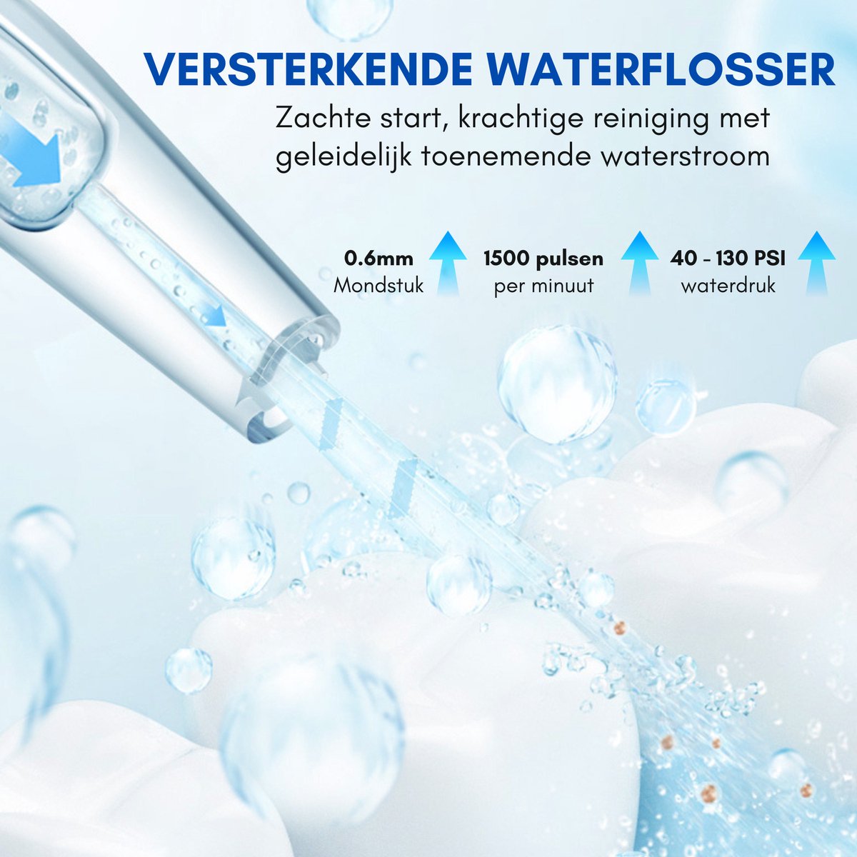 HAIDU Elektrische Tandenborstel en Pro Flow Waterflosser Zwart